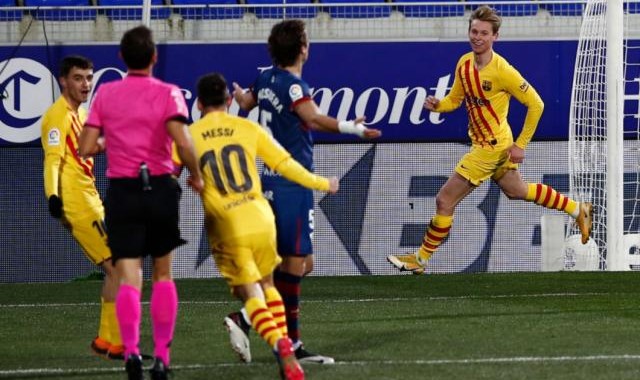 开云App-【西甲】梅西500场助攻德容破门 巴萨1-0客胜韦斯卡